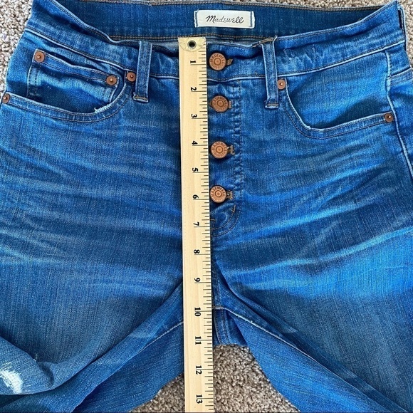 𝅺madewell Cali Demi-Boot Jeans in Bronson Wash: Button-Front Edition Size 27 - Picture 12 of 13